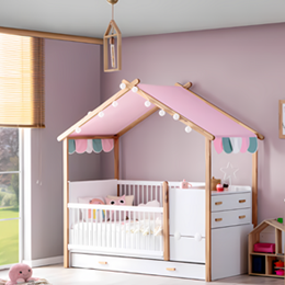 Cot Bed (Pink) | My House Collection