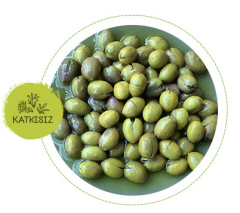 Katkısız Kırma ve Çekirdekiz Yeşil Zeytin (400 gr. cam kavanoz)