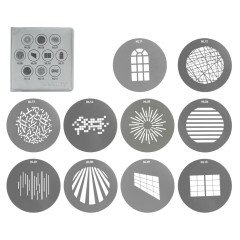 FM Mount Projection Attachment GOBO Set 1 (10pcs in one set)