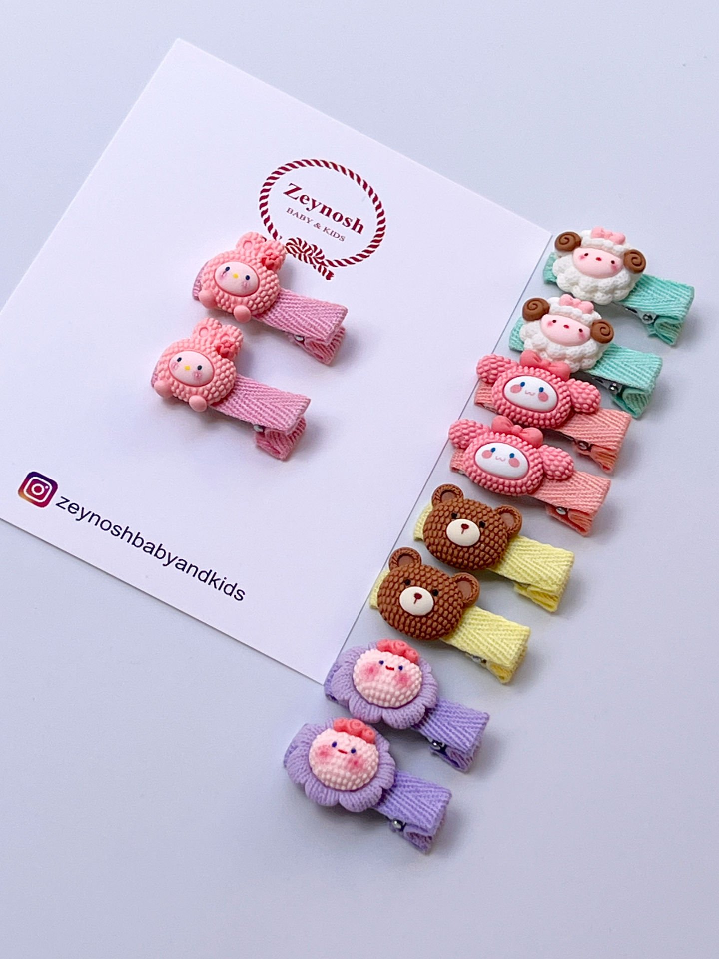 Mini figürlü klips toka.(çift)
