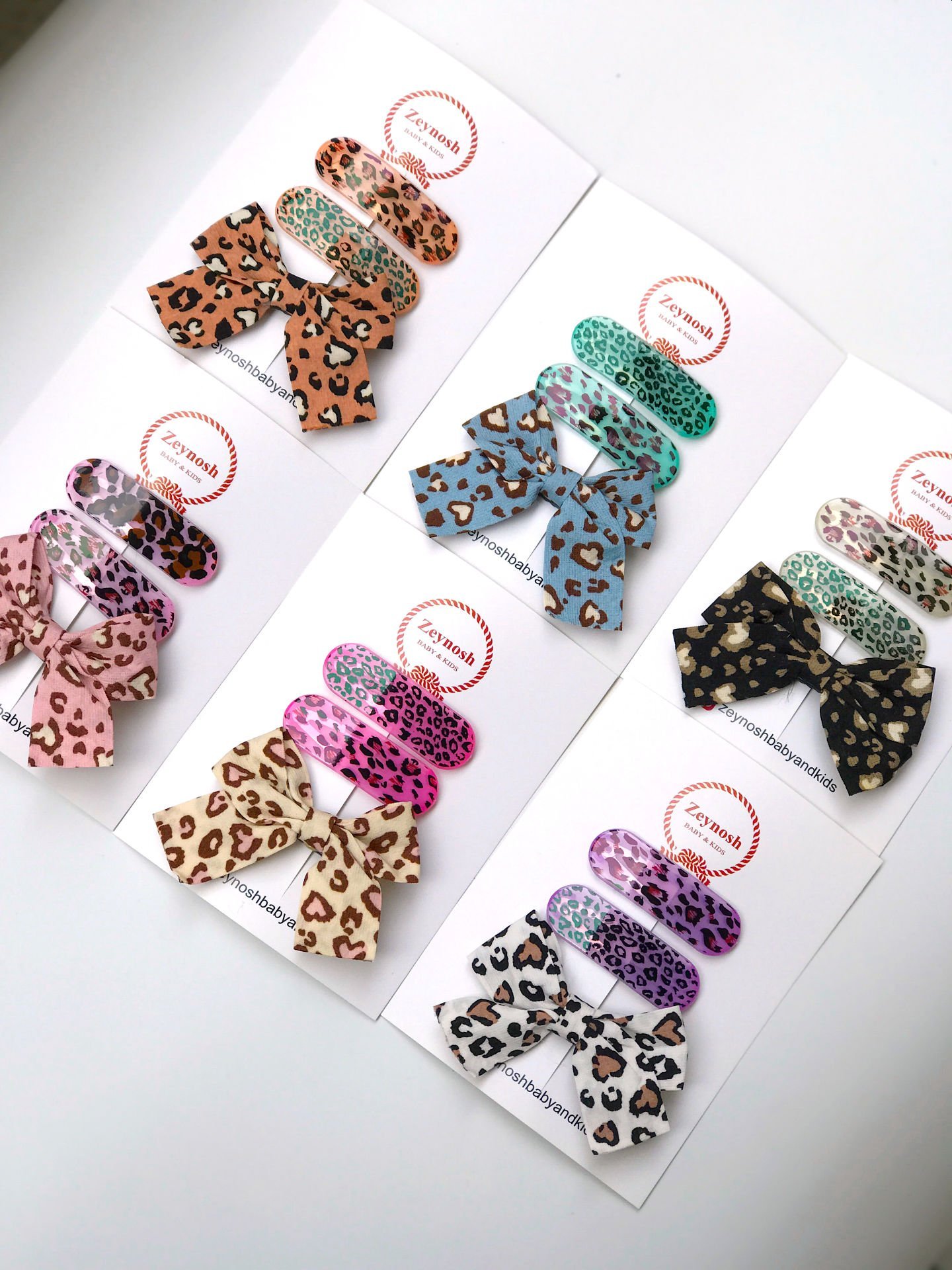 Üçlü leopar toka seti.