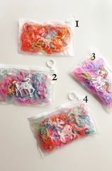 Unicorn çantalı lastik toka.