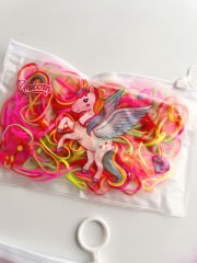 Unicorn çantalı lastik toka.