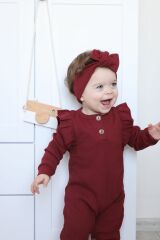 Bordo tulum bandana set.