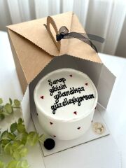 Sevgiliye Özel Mini Kalpli Doğum Günü Pastası