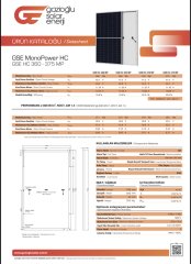 375 Watt A+ Half Cut Monokristal Perc Yeni Nesil Güneş (Solar) Panel 9BB