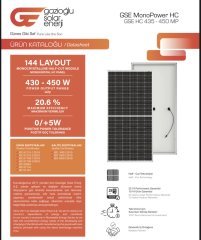 455 Watt A+ Half Cut Monokristal Perc Yeni Nesil Güneş (Solar) Panel 9BB