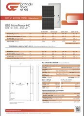 455 Watt A+ Half Cut Monokristal Perc Yeni Nesil Güneş (Solar) Panel 9BB