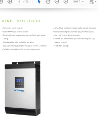 Tescom 5kW 48V 50Amper PWM tam sinus akıllı inverter