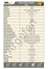 Mexxsun 12 Volt 2000 Watt Tam Sinus UPS inverter