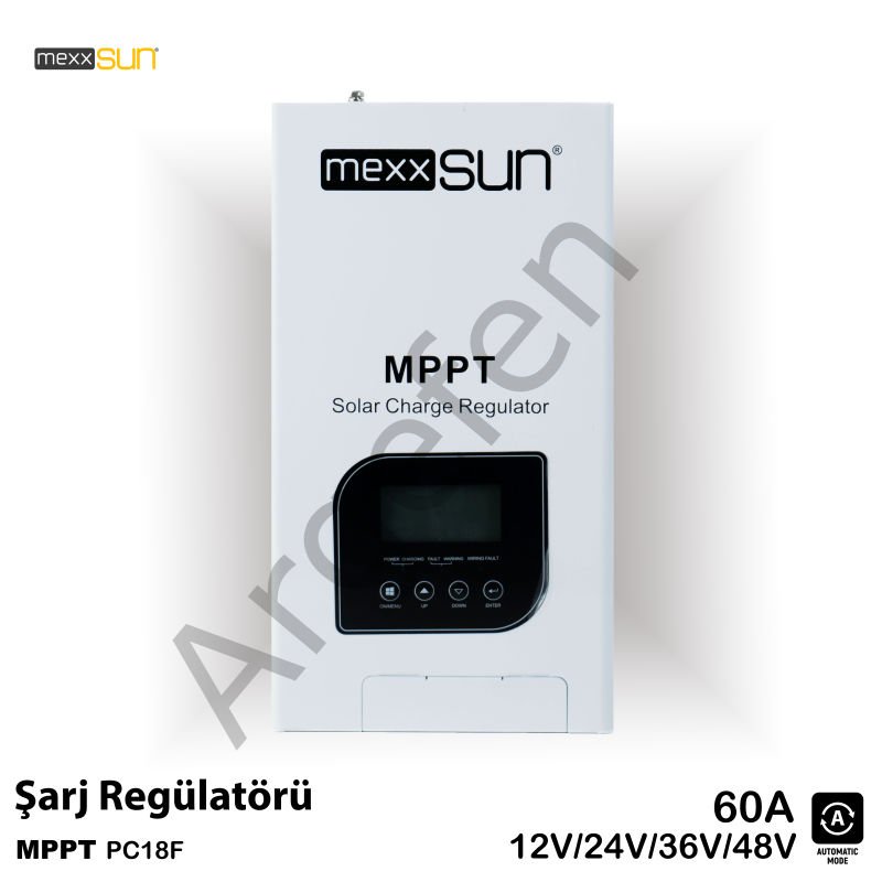 Mexxsun 60A MPPT Solar Şarj Cihazı / Regülatörü 12/24/48 Volt Yeni seri