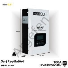 Mexxsun 100A MPPT Solar Şarj Cihazı / Regülatörü 12/24/48 Volt Yeni seri