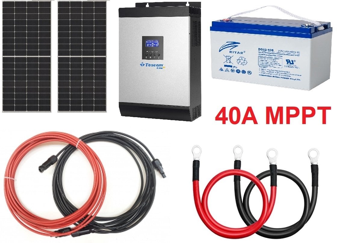 1kW 12volt 40Amper MPPT 460W Güneş Panelli  Karavan - Ev  Enerji Paket-2