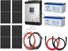 1kW 12volt 50Amper PWM 920W Güneş Panelli  Karavan - Ev Enerji Paket-6