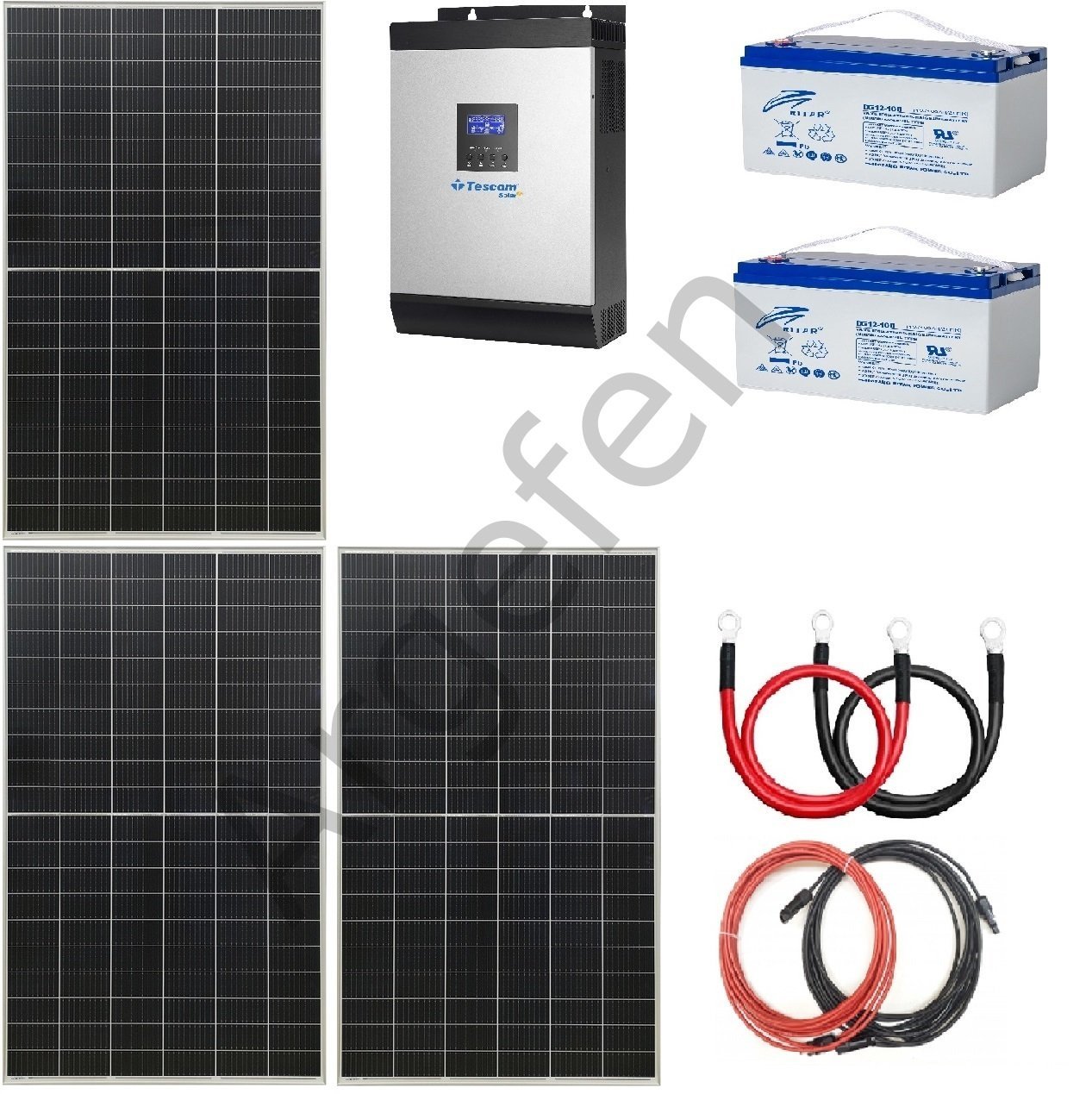 1kW 12volt 40Amper MPPT 1125 W Güneş Panelli  Karavan - Ev Enerji Paket-7