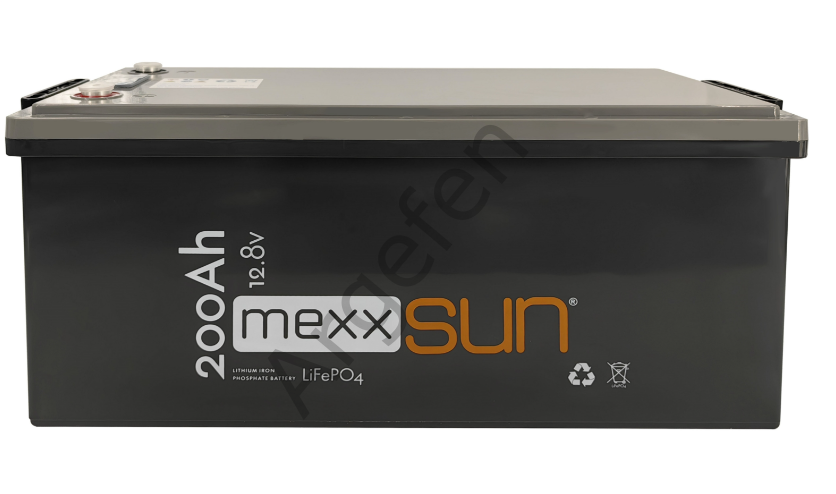 Mexxsun 12V-200Ah 12.8V  12Volt 200Amper Lityum Akü (LiFepo4)