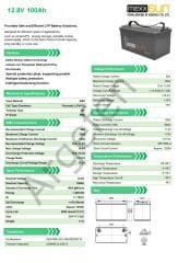 Mexxsun 12V-100Ah 12.8V  12Volt 100Amper Lityum Akü (LiFepo4)