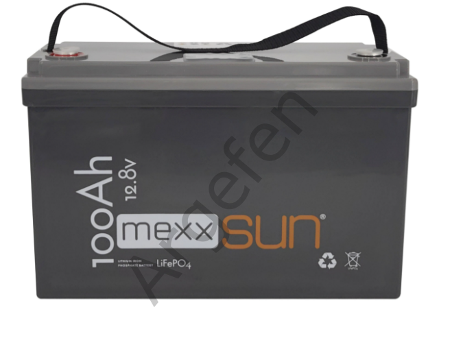 Mexxsun 12V-100Ah 12.8V  12Volt 100Amper Lityum Akü (LiFepo4)