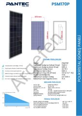 170 Watt Polikristal Perc Güneş Paneli Solar panel 170w