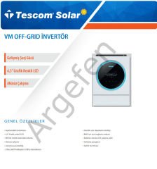 Tescom  5,6 kW 48V 120Amper MPPT 450V 500V DC Tam sinus Akıllı inverter