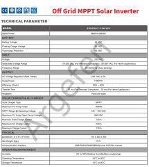 Sako 5,6 kW 48V 120Amper MPPT 450V 500V DC Tam Sinus