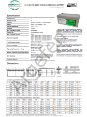 Agromot   12V 200 Amper Deep Cycle Nano Carbon Agm Batarya