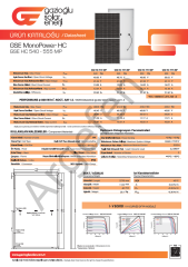 GAZİOĞLU SOLAR 550 Watt A+ Half Cut Monokristal Perc Yeni Nesil Güneş (Solar) Panel 11BB