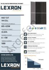 625 Watt A+ Half Cut Monokristal Perc Yeni Nesil Güneş (Solar) Panel