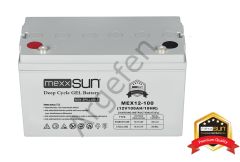 Mexxsun 12V 100 amper jel batarya Güneş paneli aküsü