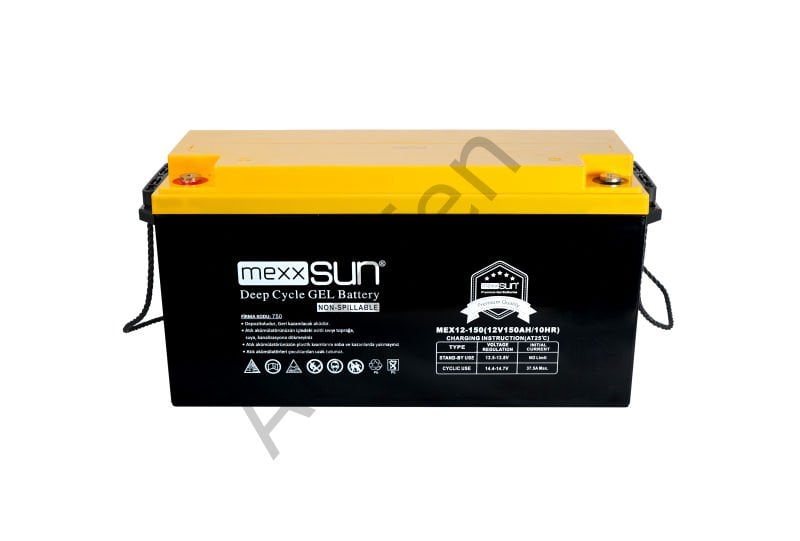 Mexxsun 12V 150 amper jel batarya Güneş paneli aküsü