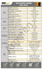 Mexxsun 12 Volt 3000  Watt (ATS) Tam Sinus UPS Ekranlı inverter