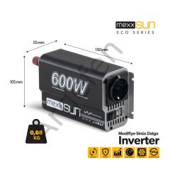 Mexxsun 12 Volt 600 Watt Modifiye Sinus inverter