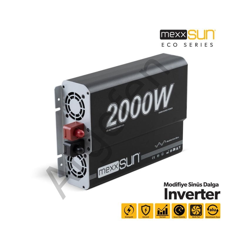 Mexxsun 12 Volt 2000 Watt Modifiye Sinus inverter