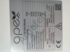 APEX  205 Watt A+ Half Cut Monokristal Perc Yeni Nesil Güneş (Solar) Panel 9BB