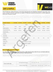 WERER ENERGY 24V 100 AH  LiFePO4 Lityum Demir Fosfat Batarya – Akü
