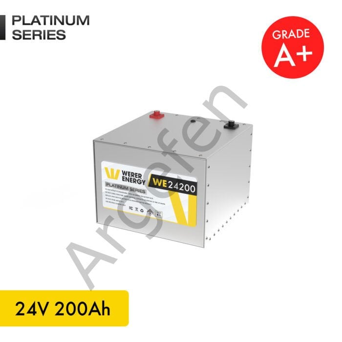 WERER ENERGY 24V 200 AH  LiFePO4 Lityum Demir Fosfat Batarya – Akü