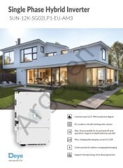 Deye 12kW 12000 watt hibrit Hybrid Monofaz on grid inverter