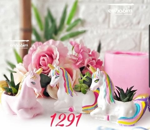 Unicorn saksı silikon kalıp