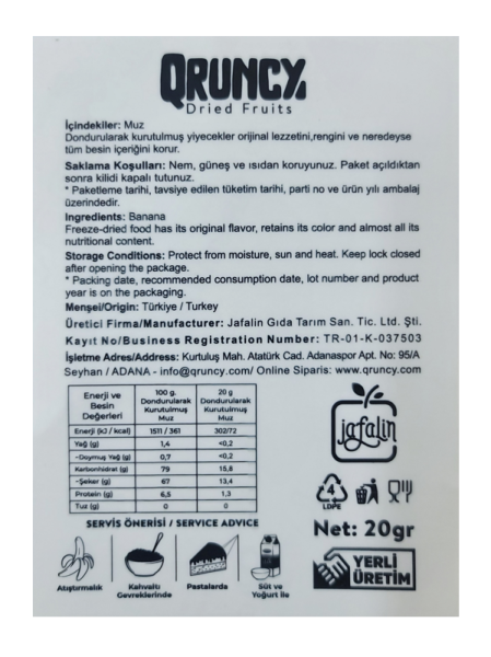 FREEZE DRY MUZ  (20 gr)
