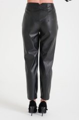 Siyah Tam Kalıp, Zara Model Yüksel Bel Klasik Deri Pantolon