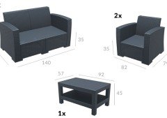 SİESTA MONACO LOUNGE SET MİNDERLİ