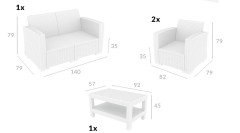 SİESTA MONACO LOUNGE SET MİNDERLİ