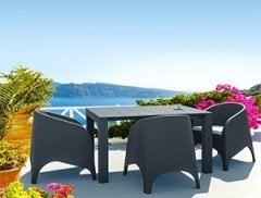 SİESTA VEGASARUBA MASA SANDALYE TAKIMI 4 KİŞİLİK MİNDERLİ