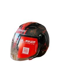 LS2 AIRFLOW 2 SNAKE MAT SİYAH TURUNCU.