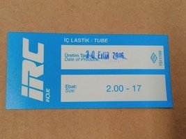 IRC İÇ LASTİK 2.00-17