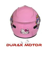 ÇOCUK KASKI KIZ PEMBE ÇENESİZ İTHAL.