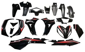KUBA EGE 100 KAPORTA SETİ SİYAH 19 PARÇA OEM