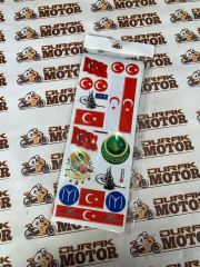 MOTOSİKLET TÜRK BAYRAKLI STİCKER