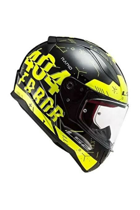 LS2 RAPID PLAYER NEON SARI-SİYAH KASK