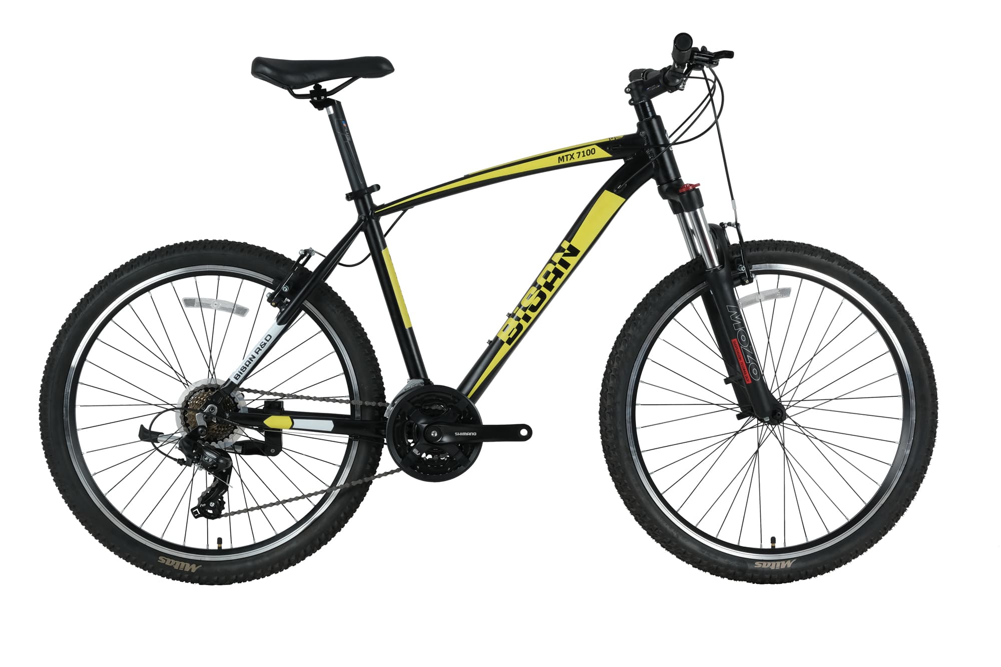 Bisan MTX 7100 27.5 Jant Dağ Bisikleti Mat Siyah-Sarı 48 cm